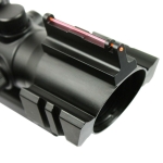 4X32 Tactical Rifle Scope - Tri-Illuminated Chevron Recticle Fiber Optic Sight - West Lake Tactical