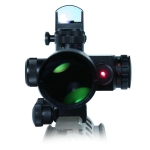 2.5-10X40 Tactical Rifle Scope with Red Laser & Mini Reflex 3 MOA Red Dot Sight