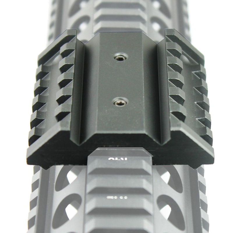 57_d9c9d3f2-35d1-45e0-974c-4b547aadfa22 45 Degree Offset Dual Side Rail Angle Mount 6 Slot Tactical Accessory Rail