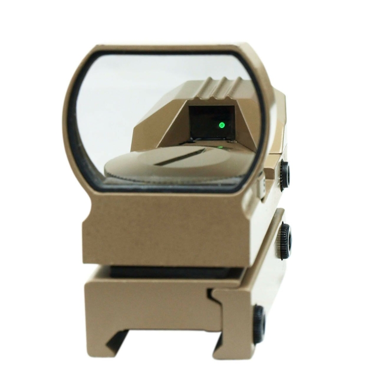Tactical Holographic Reflex Sight Red - Green 4 Reticles with Rail Mount - Tan