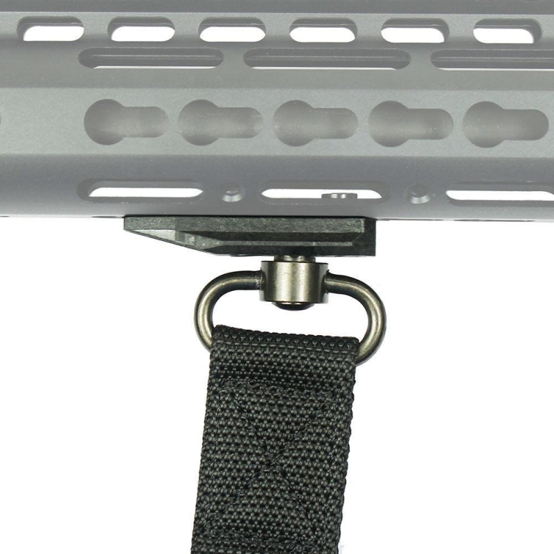 Tactical Single One Point Bungee Gun Rifle Sling + QD + HK + Pad + Swivel Mount - West Lake Tactical