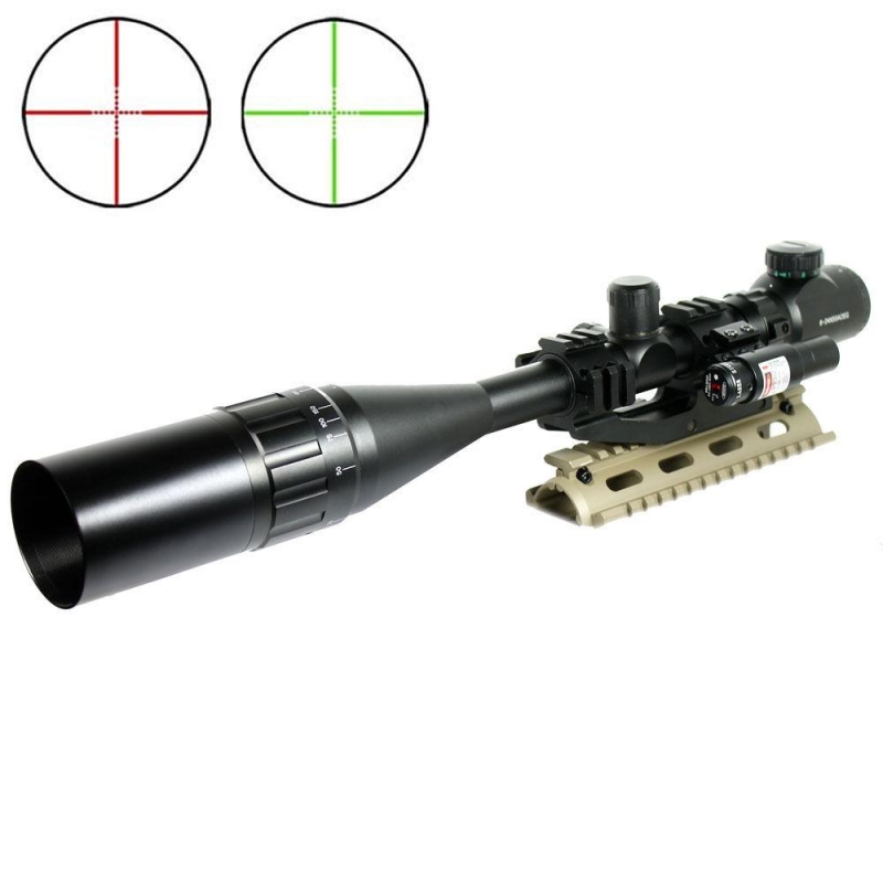 57_e5a07aa3-89a2-426c-b615-b46f21074300 6-24X50 Tactical Rifle Scope R/G Mil-dot with PEPR Mount +Sunshade+Laser Sight