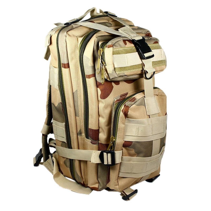 Sand Camo 30L Military Tactical Multicam Backpack Rucksack Hiking Trekking Bag