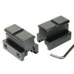 2 PCS Flat Top 1" Rail Riser Block Mounts for Pictinney and 11mm Dovetail Rail