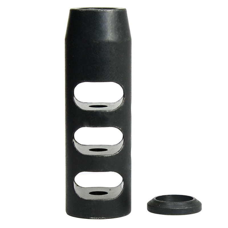 223/.223 5.56 1/2x28 TPI Compact Size Steel Muzzle Brake + Crush Washer - Black - West Lake Tactical