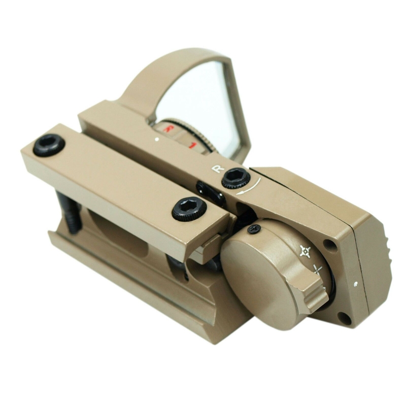 Tactical Holographic Reflex Sight Red - Green 4 Reticles with Rail Mount - Tan
