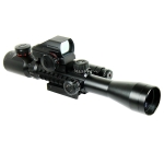 3-9X40 Tactical Rifle Scope with Holographic 4 Reticle Sight & Red Laser JG8
