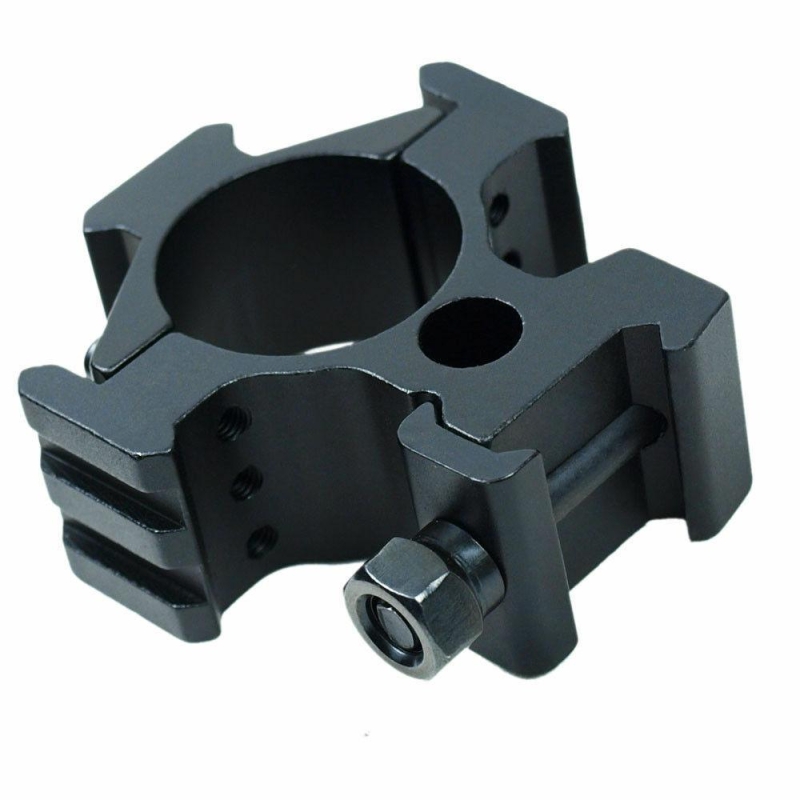 Set of 2 Laser - Light / Scope Ring Mount - Tri-rail & 30mm + 1" Reducer Insert