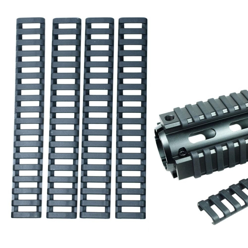 57_f60719b9-e6c5-482e-9348-44e78f65972a Pack of 4 Heat Resistant Rifle Handguard Weaver Picatinny Ladder Rail Cover