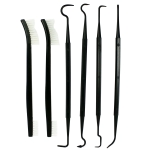 6 PCS Set Gun Rifle Pistol Cleaning Picks + Nylon Brushes - Non-Scratching