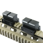 2 PCS Flat Top 1" Rail Riser Block Mounts for Pictinney and 11mm Dovetail Rail