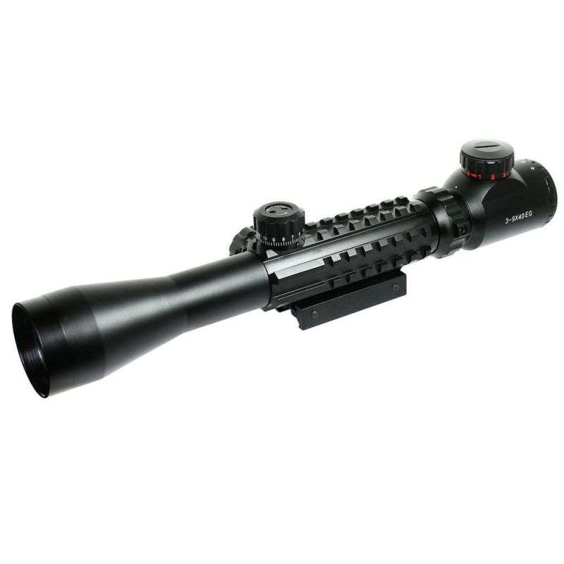 3-9x40 Hunting Rifle Scope Dual illuminated Snipe Scope & Green Laser Sight