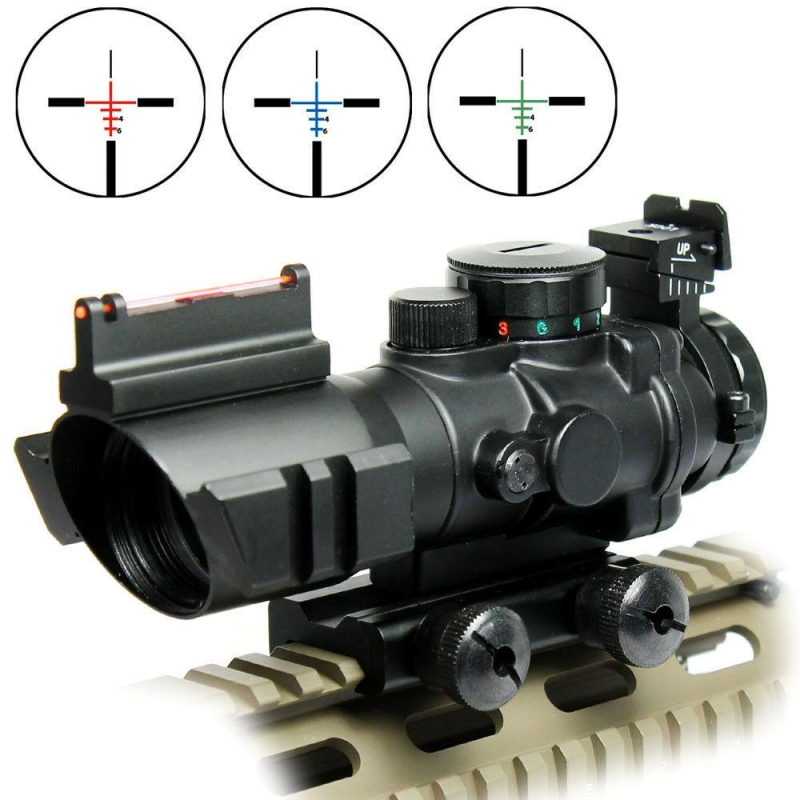 57_fba981c9-8ac4-4f2c-a821-b184bc6758ce 4X32 Prismatic Rifle Scope with Fiber Optic Sight Tri-illuminated BDC Recticle