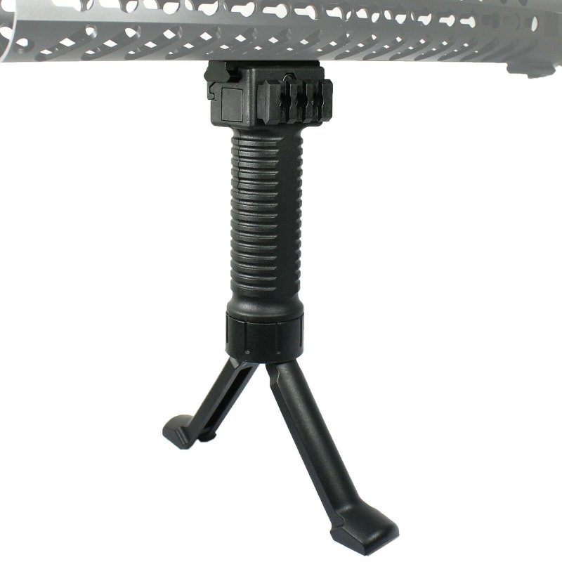 Tactical Foregrip / Bipod with 2" Picatinny Rail Section for KEYMOD Handguard - West Lake Tactical