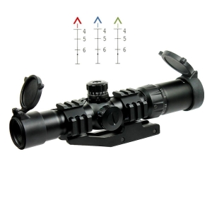 1.5-4X30 Tactical Rifle Scope with Tri-Illuminated Chevron Reticle - PEPR Mount