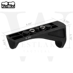 Tactical KeyMod Angled Forward Foregrip Fore Grip Forend Hand Stop Black / Tan