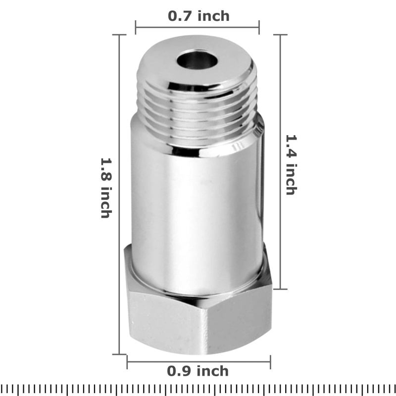 2 Pack O2 Extender extension adapter oxygen sensor spacer cel fix m18x1.5x45mm
