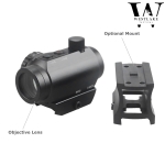 Tactical Reflex Red Green Dot Sight Scope with Dual Rail Mounts Black