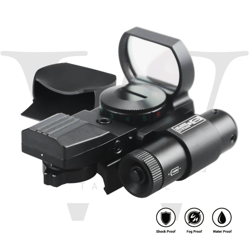 Tactical Reflex Red Green Dot Sight Scope With Red Laser Holographic Illuminated