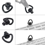 10 PCS Quick Detach D-Loop Set 1" Heavy Duty QD Sling Swivels with Push Button