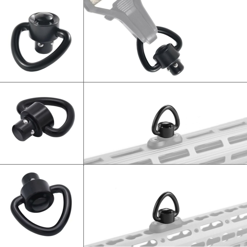 10 PCS Quick Detach D-Loop Set 1" Heavy Duty QD Sling Swivels with Push Button