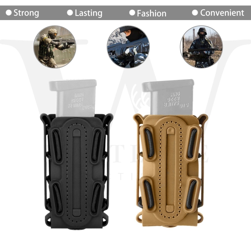 Tactical Scorpion Soft Shell 9mm Pistol Magazine Pouch Carrier Tall W/ Belt Loop - West Lake Tactical