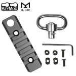 3 5 8 10-Slot KeyMod M-LOK Picatinny Rail Section & Push Button QD Sling Swivel