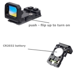 Mini Folding Flip Up Red Dot Sight Holographic Reflex Sight RMR For Glock Pistol | West Lake Tactical