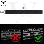 5.5" M-LOK Rail Panel Cover Handguard Slot Covers Snap-in 5 PCS Pack Black / Tan