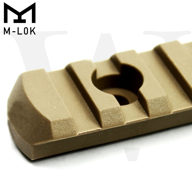 Pack of 5 Polymer M-LOK Picatinny Rail Sections Lightweight MLOK Rails for Picatinny Accessories