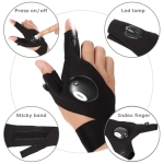 1 Pair LED Flashlight Gloves for Outdoor Fishing Camping Hiking Gloves Men Women - West Lake Tactical