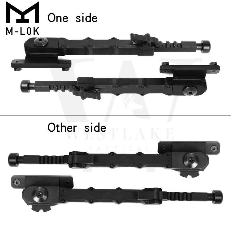M-LOK 7.5" - 9" Rifle Bipod Lightweight Adjustable for Gun Hunting Matte Black