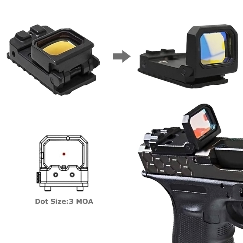 Mini Folding Flip Up Red Dot Sight Holographic Reflex Sight RMR For Glock Pistol | West Lake Tactical