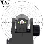 Fiber Optics Tactical 223 556 Flip Up Rapid Transition Front and Rear Iron Sight