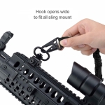 Single Point Gun Rifle Sling Bungee Strap w/ M-LOK Quick Release QD Sling Swivel | West Lake Tactical