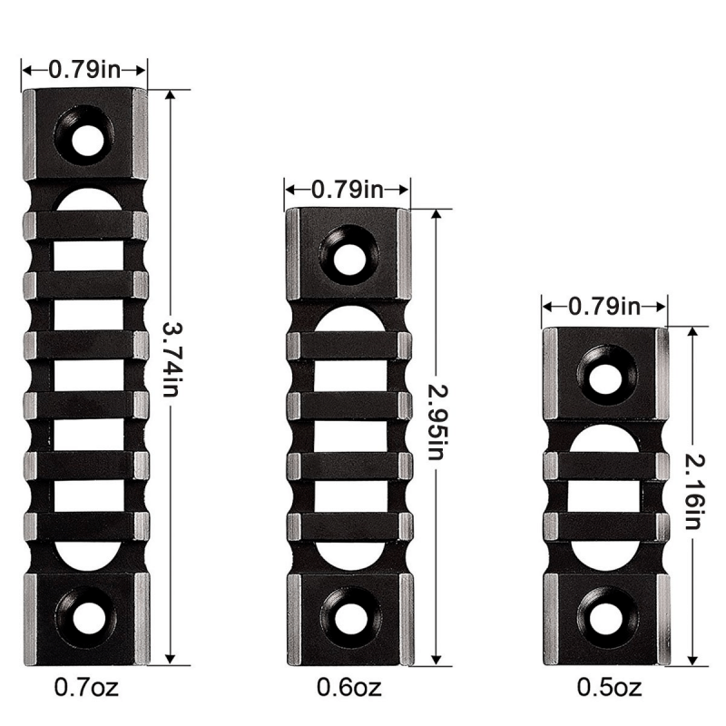 Lightweight Picatinny 3-Slot,5-Slot,7-Slot Rail Section Keymod Handguard Mount