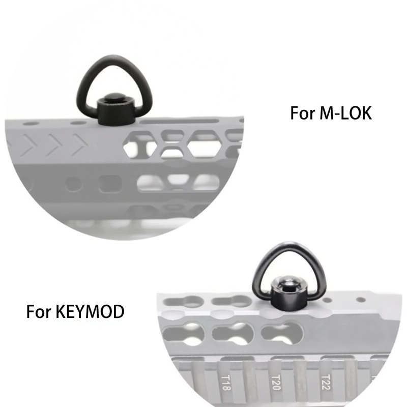 2 PCS Quick Detach D-Loop Set 1" Heavy Duty QD Sling Swivels with Push Button