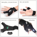 1 Pair LED Flashlight Gloves for Outdoor Fishing Camping Hiking Gloves Men Women - West Lake Tactical