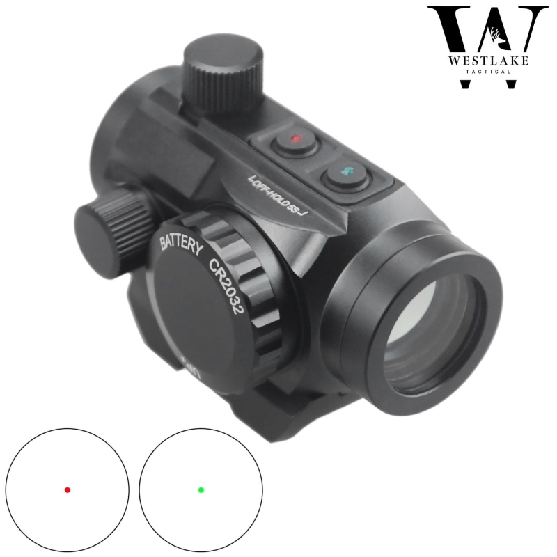 Tactical Reflex Red Green Dot Sight Scope with Dual Rail Mounts Black