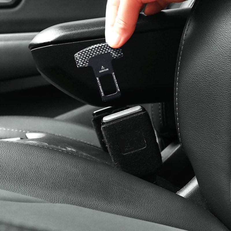 4 PCS Universal Car Safety Seat Belt Alarm Stopper Clip Carbon Fiber Clamp | West Lake Tactical