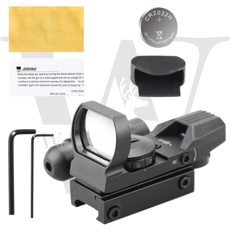 Tactical Reflex Red Green Dot Sight Scope With Red Laser Holographic Illuminated