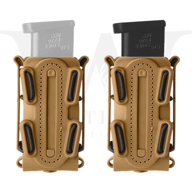 Tactical Scorpion Soft Shell 9mm Pistol Magazine Pouch Carrier Tall W/ Belt Loop