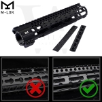 5.5" M-LOK Rail Panel Cover Handguard Slot Covers Snap-in 5 PCS Pack Black / Tan
