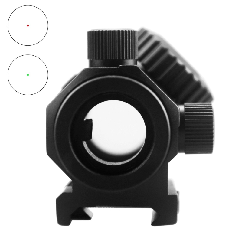 Red / Green Dot Sight 2 MOA Reflex Gun Sight Rifle Scope With 1 inch Riser Mount