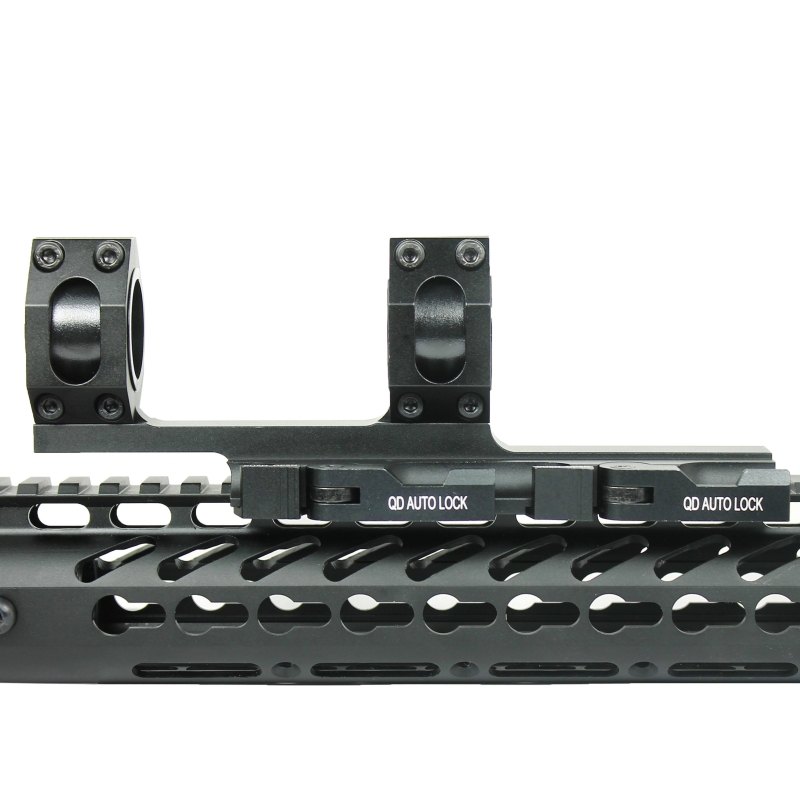 Quick Release 1"/30mm Ring Scope Mount&inserts Auto Lock 20mm Rail for Hunt