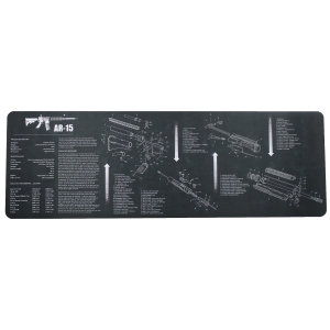 AR-15 M16 M4 Gun Cleaning Bench Mat with AR15 Parts List Black - West Lake Tactical