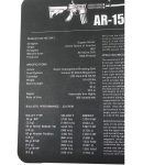 AR-15 M16 M4 Gun Cleaning Bench Mat with AR15 Parts List Black - West Lake Tactical