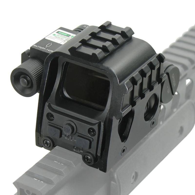 Tactical HD 553G Red Green Reticle Reflex Holosight Rifle Scope w/ Green Laser - West Lake Tactical
