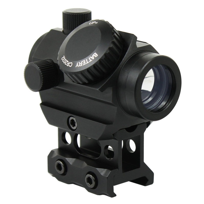 Red / Green Dot Sight 2 MOA Reflex Gun Sight Rifle Scope With 1 inch Riser Mount
