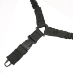 Tactical 1 Single One Point Bungee Gun Rifle Sling + QD+HK+Strap+Shoulder Pad
